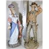 Image 1 : SET OF 2 PORCELAIN STATUES SIGNED BY JEP 23"