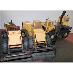 VINTAGE METAL "TONKA TRUCKS"SET OF THREE