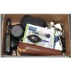 Image 1 : BOX OF ESTATE ITEMS INCLUDING VINTAGE CAMERAS