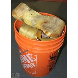 BUCKET OF NEW HEAVY DUTY STRAPS