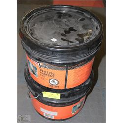 2 BRAND NEW 10KG TUBS OF PLASTIC CEMENT WET OR DRY