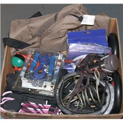 BOX FULL OF SPORTING GOODS & FITNESS