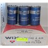 Image 1 : VINTAGE METAL SET OF MOTOR OIL CANS WITH WIX AIR