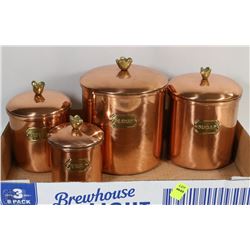 FLOUR,SUGAR,COFFEE, TEA CANISTER SET