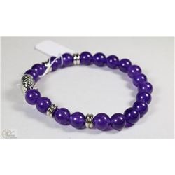 #23- NATURAL AMETHYST BRACELET/8MM