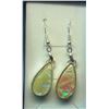 WHITE FIRE OPAL TEAR DROP EARRINGS