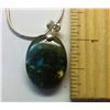 OVAL LABRADORITE PENDANT ON CHAIN