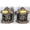 SET OF 2 CHINESE PAGODA TEALIGHT LANTERNS