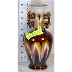VINTAGE BROWN GLAZED INFINITY DECANTER/VASE WITH