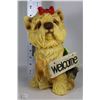 Image 1 : LITTLE TERRIOR PUPPY HOLDING WELCOME