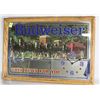 Image 1 : BUDWEISER BEER MIRRORED CLOCK 19"X13"