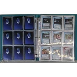BINDER OF 40+ PAGES OF STAR TREK CCG