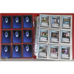BINDER OF 40+ PAGES OF STAR TREK CCG