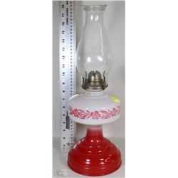 ANTIQUE MADE IN THE USA OIL LAMP WITH SHADE