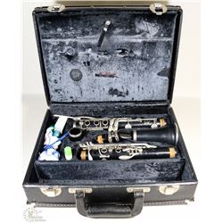 WOODEN CLARINET AND BOX