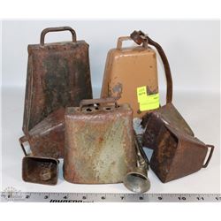 COLLECTION OF 8 COWBELLS
