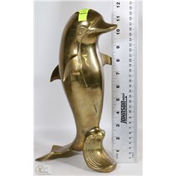 LARGE 12 INCH BRASS DOLPHIN