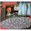 Image 1 : BOX WITH CAMPING POTS INCL SMALL IRONING BOARD