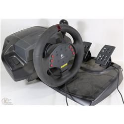 LOGITECH COMPUTER GAMING STEERING WHEEL+PEDDLES