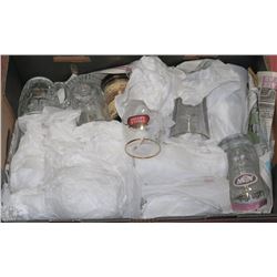 LARGE FLAT OF MUGS AND BEER GLASSES