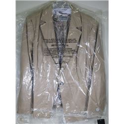 NEW GUILLAUME BEIGE LEATHER BLAZER JACKET SIZE