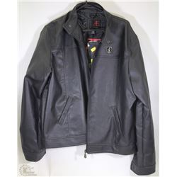 NEW EMPORIO JACKET BLACK  FAUX LEATHER L/XL