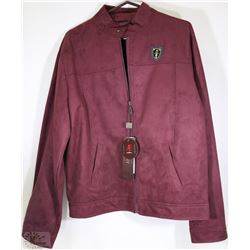 NEW EMPORIO JACKET SUEDE  BURGUNDY SIZE UNKNOWN