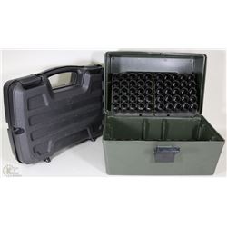 2 CASES INCLUDE 100 ROUND SHOTGUN CASE AND