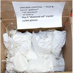 BOX WITH VINTAGE CRYSTAL "LEAF & BERRY " PATTERN