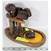 Image 1 : 5 VINTAGE PIPES WITH HOLDER AND EXTRA BOWL