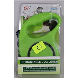 NEW GREEN 11.5 FT 25 LB RETRACTABLE PET LEASH