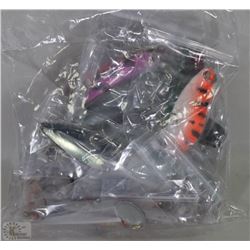 BAG OF 30 NEW ASSORTED FISHING LURES