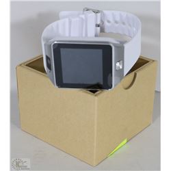 NEW WHITE AND STAINLESS STEEL BLUETOOTH SMARTWATCH