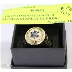 TORONTO MAPLE LEAFS 1932 REPLICA STANLEY CUP RING
