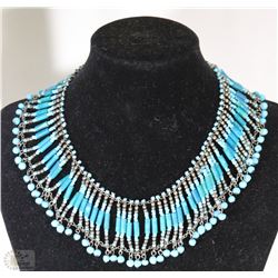 HANDMADE TURQUOISE CHOKER NECKLACE