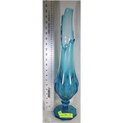 UNUSUAL BLUE ART GLASS VASE