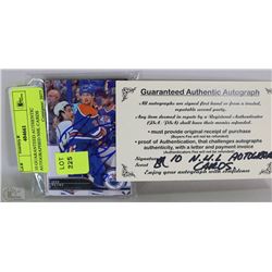 10 GUARANTEED AUTHENTIC AUTOGRAPHED NHL CARDS