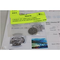 CHOICE XF ARETAS CAMEL AEMILLIA 8 SCORPION ROMAN