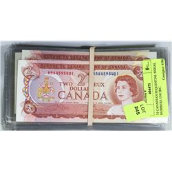 31 CANADIAN SEQUENTIAL SERIAL NUMBERS UNCIRC.