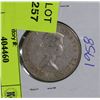 Image 1 : 1958  FIFTY CENT PIECE COIN