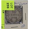 Image 1 : CANADIAN 1908 NEWFOUNDLAND 50CENT COIN