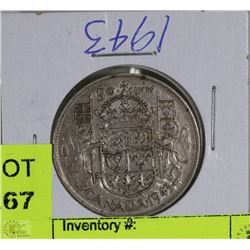 1943 FIFTY CENT PIECE COIN