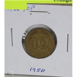 1950 GERMAN PFENNIG