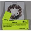 Image 1 : CANADA 25TH ANNIVERSARY 1 OZ SILVER COIN