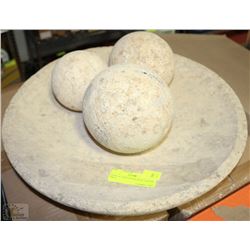 HOME ACCENT STONE BALL CENTER PIECE
