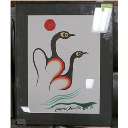 NATIVE ART PAINTING SIGNED BY LAWRENCE BEAULIEU
