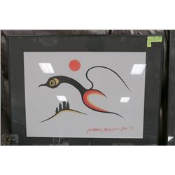 NATIVE ART PAINTING SIGNED BY LAWRENCE BEAULIEU