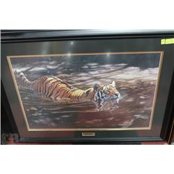 MATTHEW HILLIER "JUNGLE CROSSING" TIGER SWIMMING