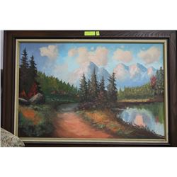 44 X 32 SIGNED OIL CANVAS PAINTING