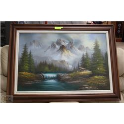 44 X 32 SIGNED OIL CANVAS PAINTING